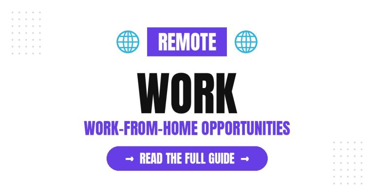 Remote Work: Explore Work-From-Home Opportunities